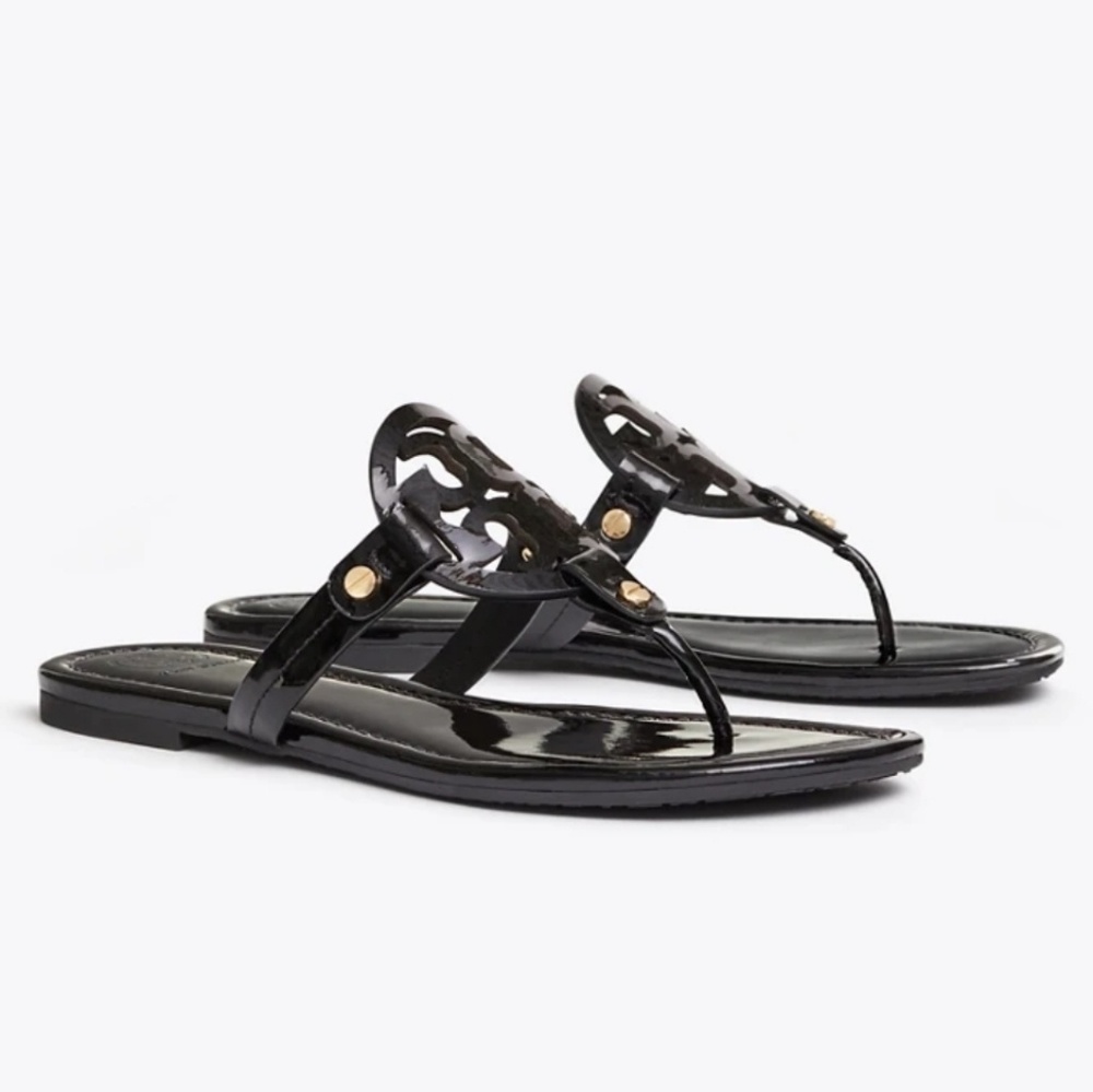 Tory Burch Miller Sandal, black patent
